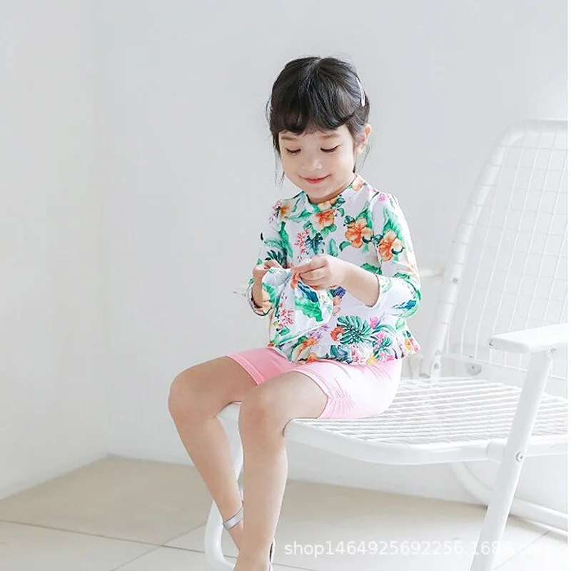

Long Sleeve Outdoor Printed Skirt Two-piece Swimsuits 2019 Summer New Products Beach GIRL'S Swimsuit