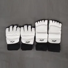 Dingzhou спортивные принадлежности защитная одежда боксерские тренировочные перчатки пинетки для взрослых детей тхэквондо защита рук обувь Чехол Набор