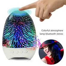 Colorful Ambient Light Bluetooth Speaker Sound Audio Phone Mini Subwoofer Support TF Card U Disk AUX TWS Couplet Stereo