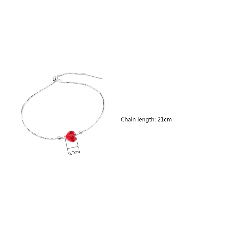 BeBella red heart charm silve 925 браслет цепочка кристаллы от Swarovski модные украшения для женщин девочек Рождественский подарок