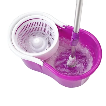 

1set 360 Degree Spinning Mop with Bucket Dual Microfiber Mop Heads for Easy Floor Cleaning Tools