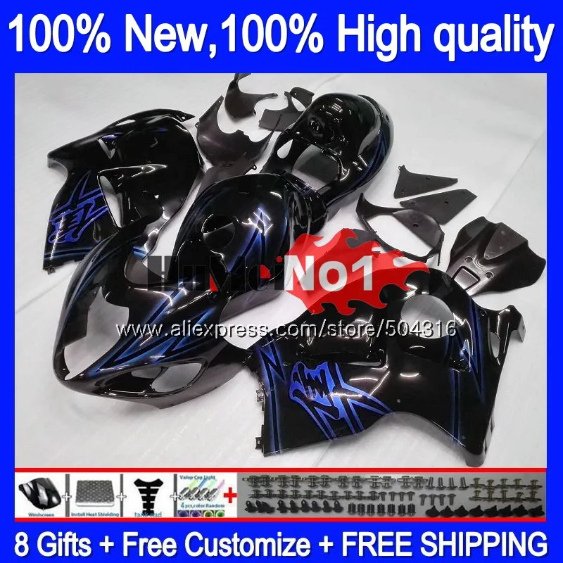 Hayabusa для SUZUKI GSXR 1300 2002 2003 2004 2005 2006 2007 черный глянец 28MC. 171 GSXR-1300 GSXR1300 96 02 03 04 05 06 07 обтекатель