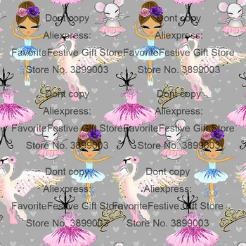 

Ballet Nutcracker Puppet Mouse Swan christmas gift baby Dancing girl for DIY sewing patchwork fabric sheet handmade dress fabric