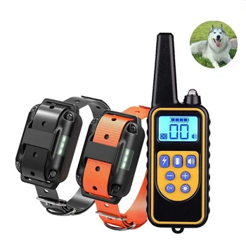 

Rechargeable Waterproof Electronic Dog Training Collar Stop Barking LCD Display 800m Remote Electronic Shock Training Collars