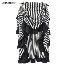 MISSOMO готические юбки для женщин s Хэллоуин стимпанк многослойное Полосатое облегающее Необычные Вечерние плиссированные юбки jupe femme faldas 9