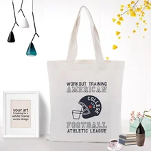 Текстовый Тип Холщовая Сумка на заказ Печать текстовый логотип DIY хозяйственная сумка ежедневное использование экологическая многоразовая утилизация