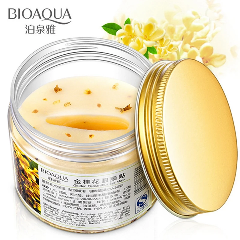 

BIOAQUA 80Pcs/ Bottle Gold Osmanthus Eye Patches Mask Remover Dark Circles Eye Bag Eye Care Collagen Gel Protein Sleep Patches