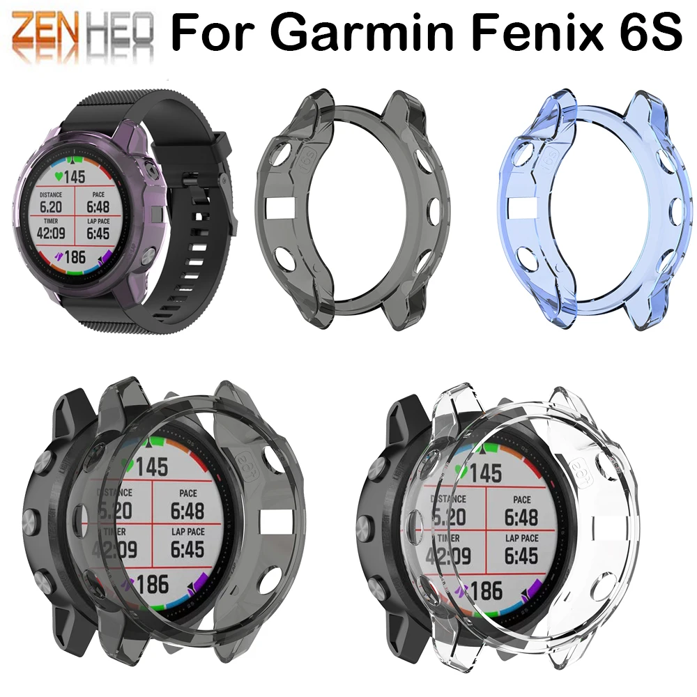 

Soft Ultra-Slim Clear TPU Protector Case Cover For Garmin Fenix 6S Smart watch Protective accessories For Garmin Fenix 6S/6S Pro
