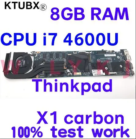 Для Lenovo ThinkPad X1 карбоновая материнская плата для ноутбука 48 4ly6.021 процессор i7 4600U 8