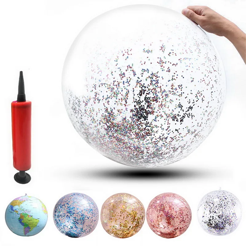 glitter confetti beach ball