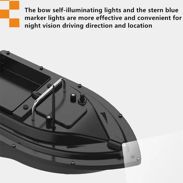 16 GPS Nest Waterproof High Speed Remote Control RC Bait Boat 2KG Loading 500M Fixed-Speed Cruise Night Light RC Fishing Boat 5