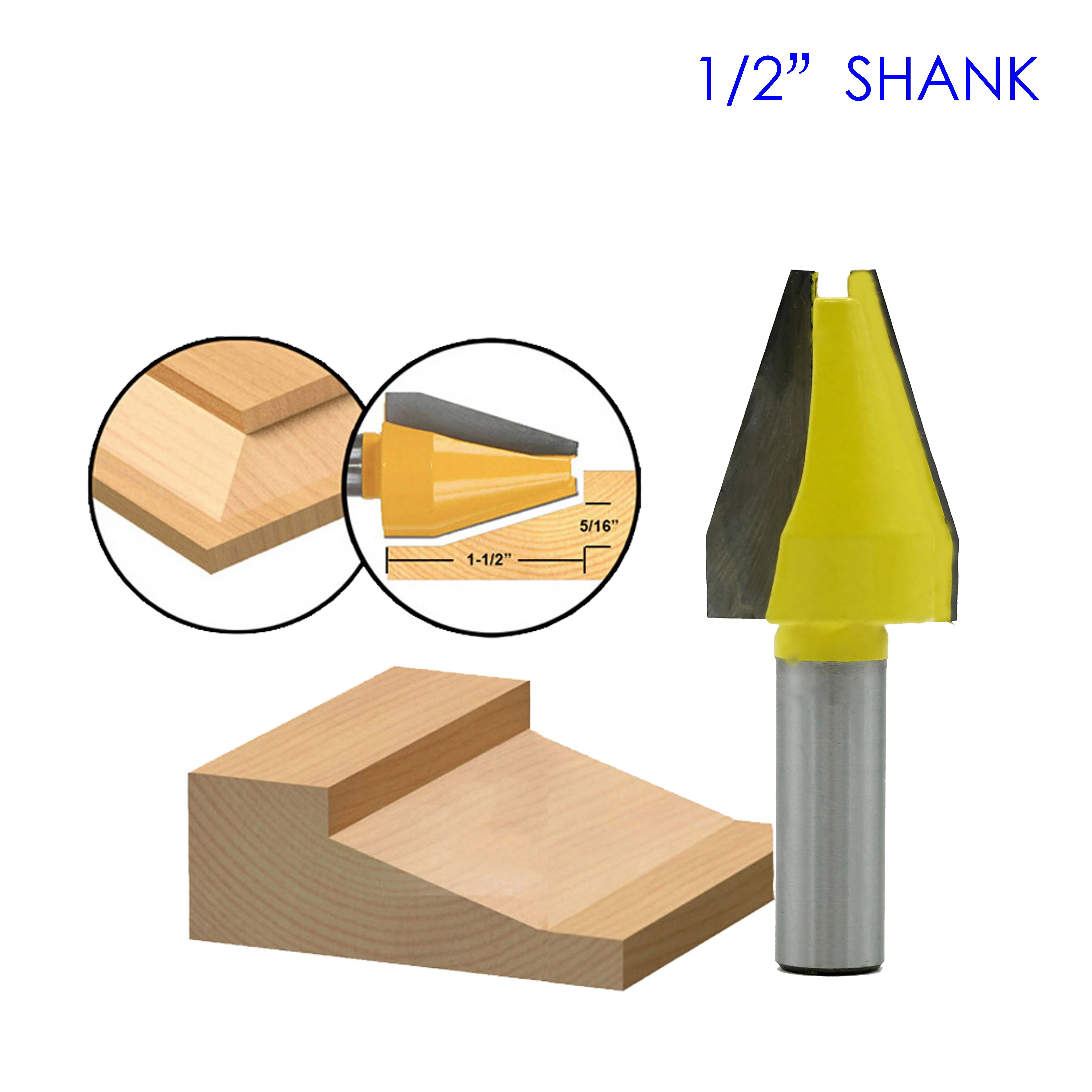 

1pc 1/2" Shank Vertical Panel Raised Bevel Router Bit Woodworking Door Line Milling Cutter for Wood Tools