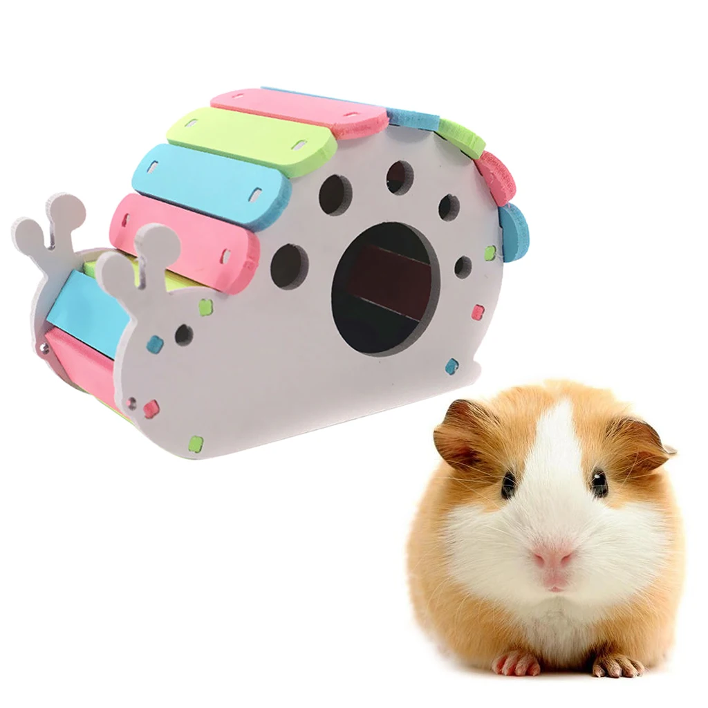 Hamster House Cute Snail Shape House for Pets Rat Mice Guinea-pig Nest