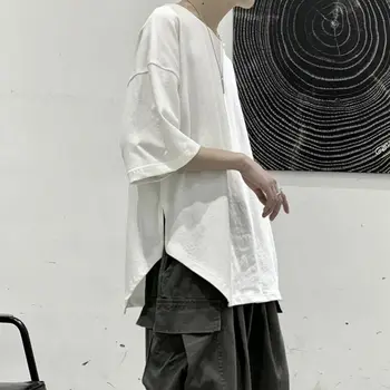 

Men's T-shirt 2020 summer slim simple lettered printing five-minute sleeve T-shirt loose leisure personality youth men's wear