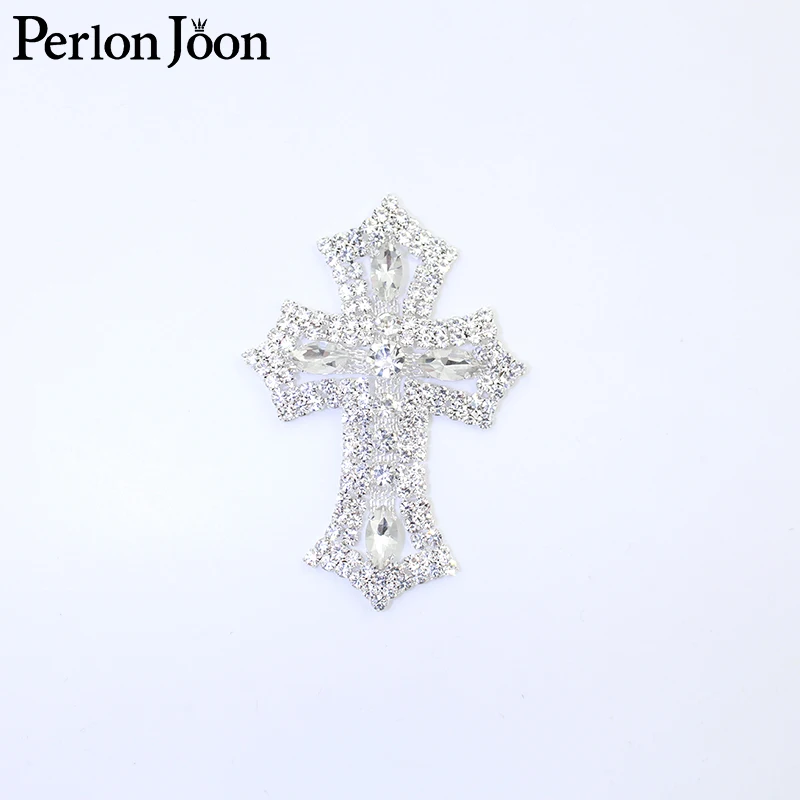 1PCS glitzernde DIY Kristall Mini Kreuz Strass Applikation Glas Patch genäht für Hochzeit Tasche, Schuh Dekoration YHX077 – Detail 5