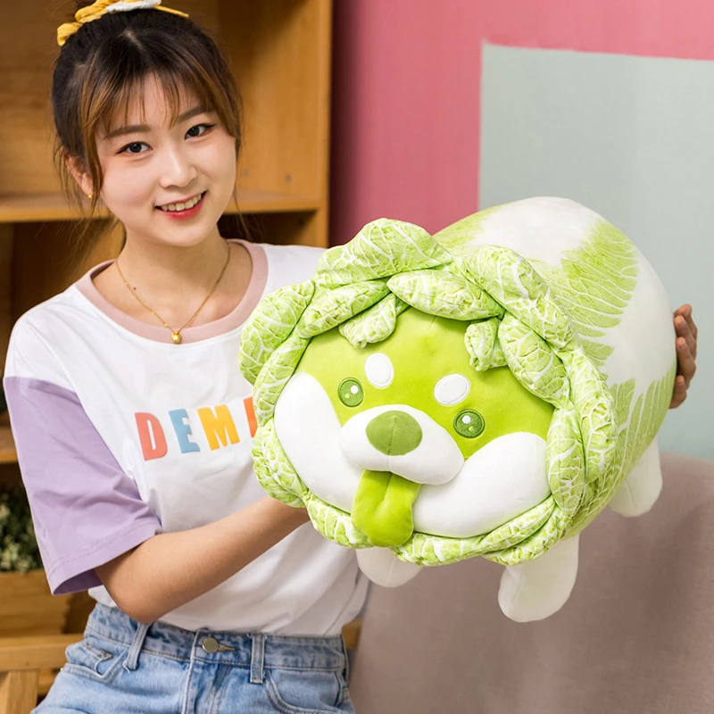 33センチメートルキャベツ柴犬犬かわいい野菜妖精アニメぬいぐるみふわふわぬいぐるみ植物ソフト人形かわいい枕ベビー子供のおもちゃのギフト Null Aliexpress