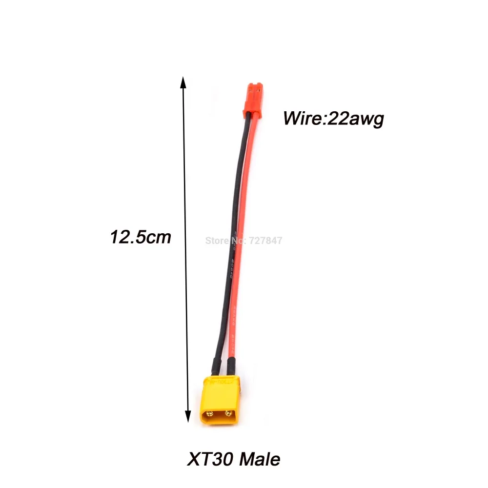 22AWG XT30U XT60 XT60H t-штекер мужской/женский разъем для JST штекер зарядное устройство адаптер LiPo батарея модель зарядки конвертер