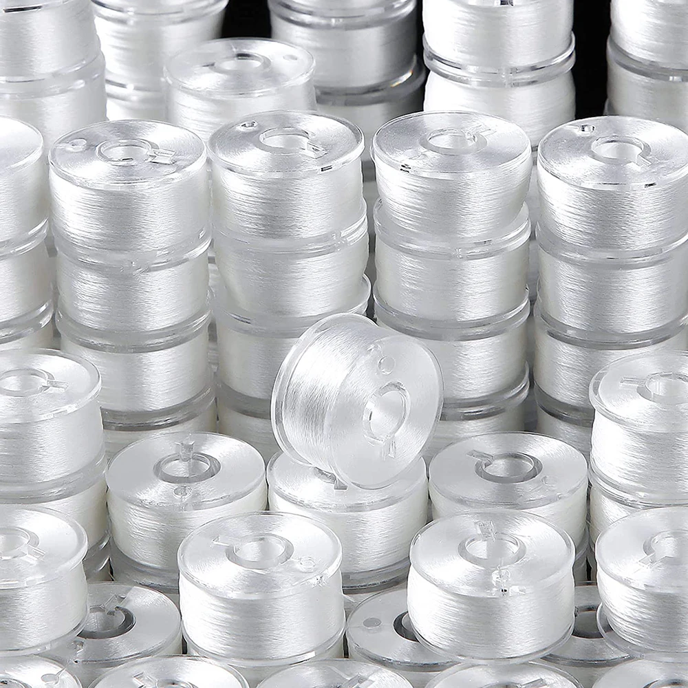 20-40PCS White Plastic Bobbins Thread Polyester Thread Sewing Thread Spool Compatible with Most Home Sewing Machine