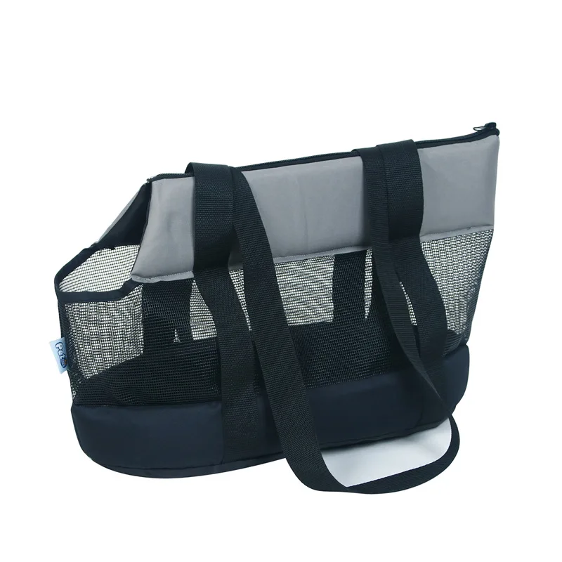 Bolsos de un solo hombro de malla portátil para perros y gatos, bolso transpirable para mascotas, para viajes al aire libre, bolsos de gatitos para cachorros