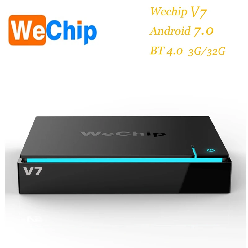 Wechip V7 android smart tv box 7,1 Amlogic S912 Восьмиядерный 3g/32G двойной wifi BT4.11000M LAN PK X96 4K H96pro+ медиаплееры - Цвет: 3G 32G