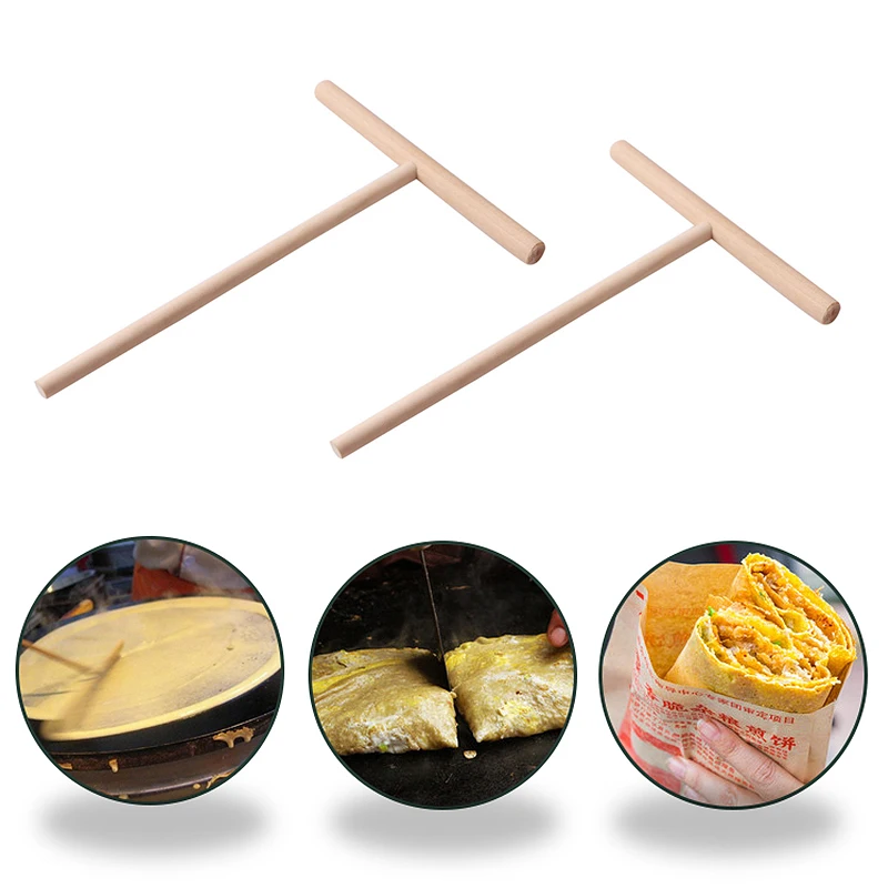 

Rolling Pin Wooden Rake Round Batter High Quality Professional DIY T Shaped Pancake Ancake Mixer Sticks New Kitchen Accessories