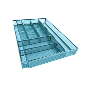 

Rustproof Kitchen Drawer Organizer Cutlery Utensil Tray Silverware Home Office Divider Expandable 6 Compartments Practical