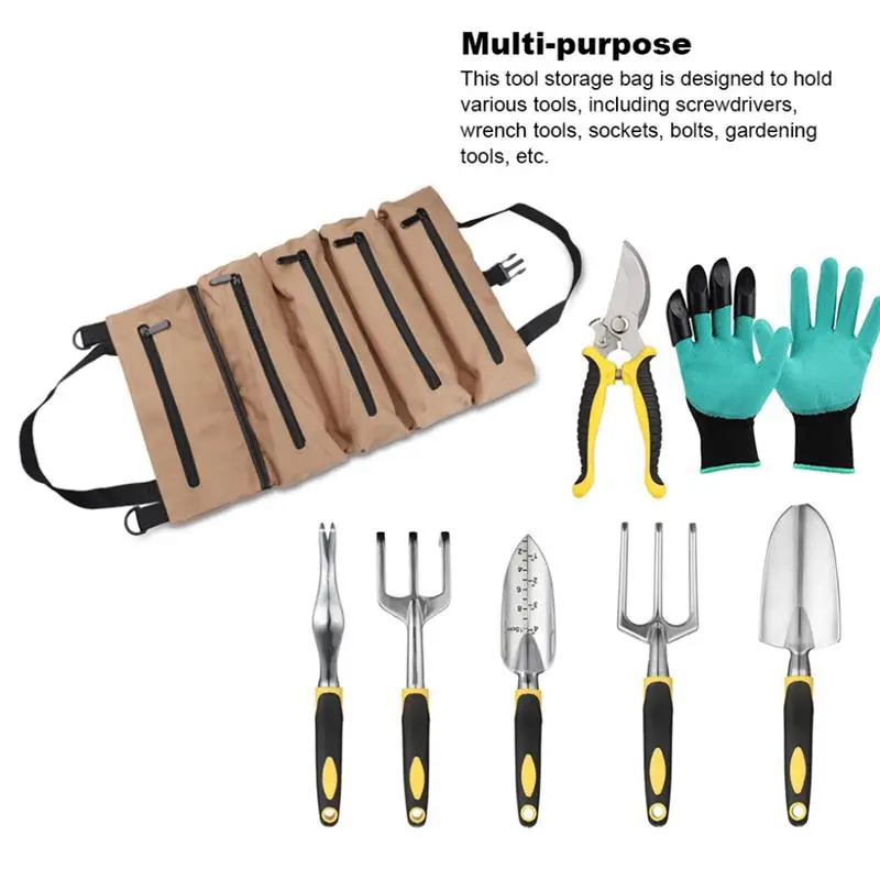 Multi-Purpose Foldable Wrench Tool Oxford Painters Working Organizer Hanging Bag Screwdriver Tote Tools Storage Case Car best tool bag