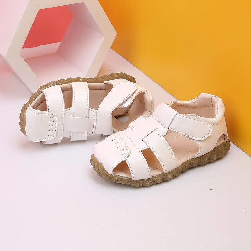 CNFSNJ/лето ; Лидер продаж; сандалии для мальчиков и девочек; обувь из мягкой кожи на плоской подошве; детские кроссовки для малышей; 21-30