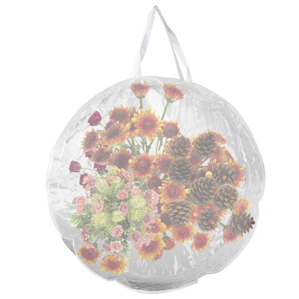 76*20cm Holiday Christmas Decoration Wreath PVC Storage Bag for 30inch Wreaths