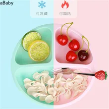 Plato de silicona con ventosa y separación para niños y bebés, juego de vajilla para bebé, con cara de sonrisa, tazón adherente con separación para alimentos
