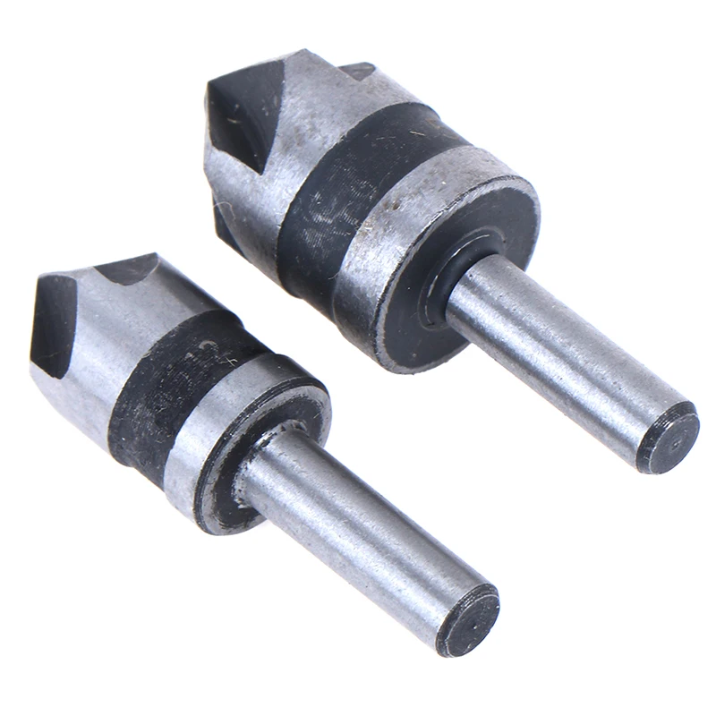 

Practical New 2Pcs HSS 6.35mm Hex Woodworking Chamfer Counter Sinks Debur 1/2"+5/8" Hex Shank Countersink Drill Bit Set