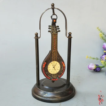 

Classical mechanical pipa table clock home office decoration small table clock