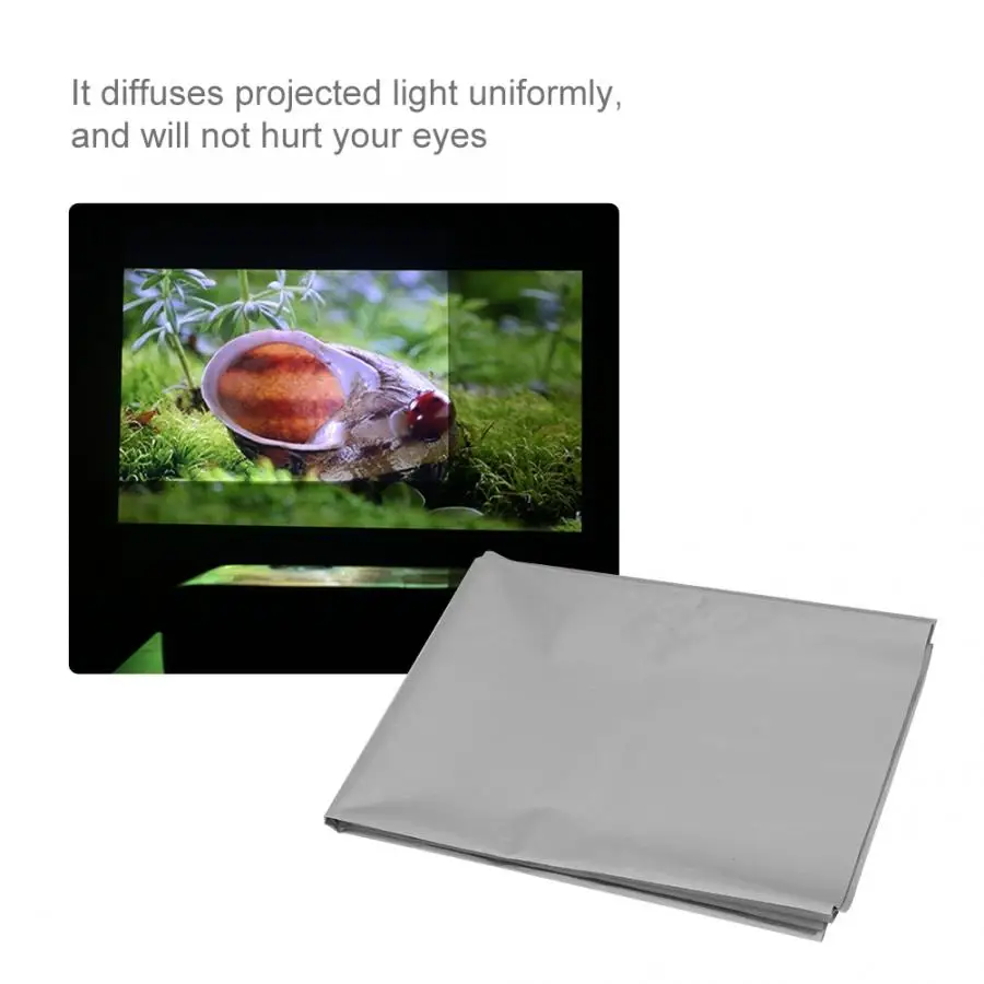 84-120inch 16:9 HD Projector Screen 3D Film Portable Screen Curtains for Home Theater Classroom Training Conference Room