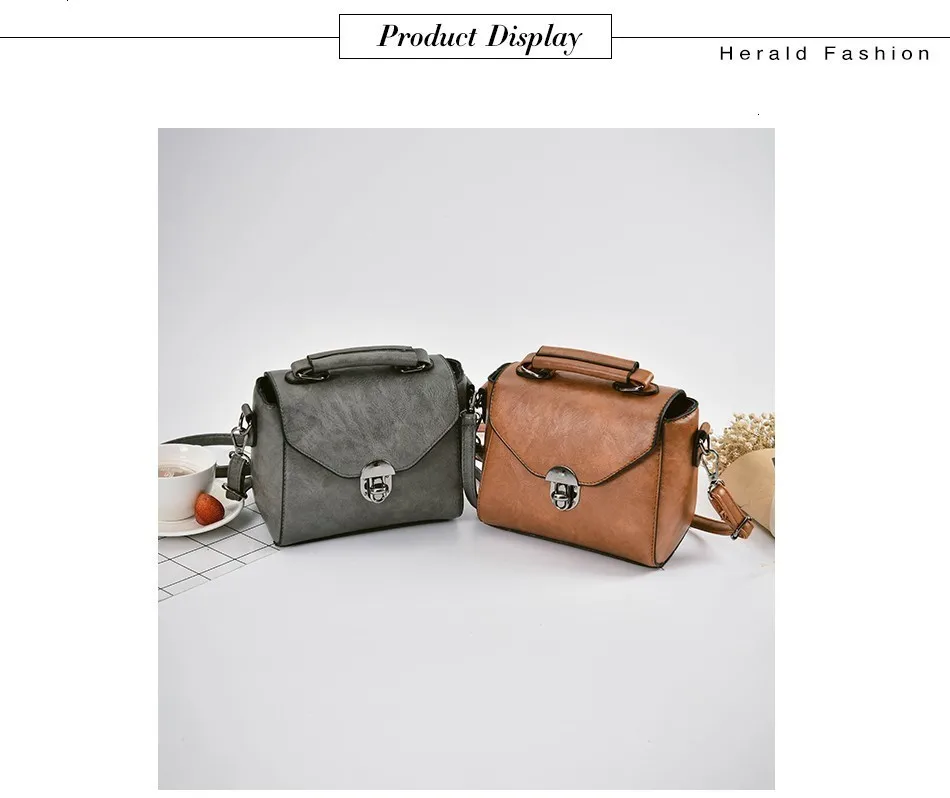 Herald модная Новая Винтажная повседневная женская маленькая сумка из искусственной кожи, Женские Простые сумки, женская сумка через плечо, сумка через плечо