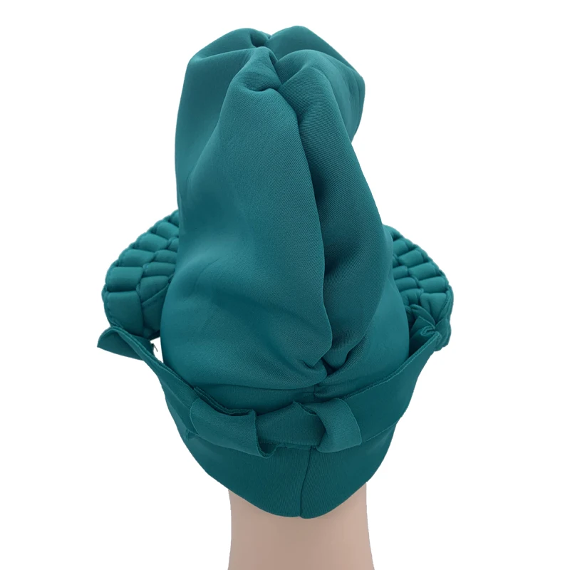 Africa Turban Caps for Women African Aso Oke Headtie Ready to Wear Auto Gele Female Head Wraps Muslim Caps Nigerian Wedding Gele african head wraps