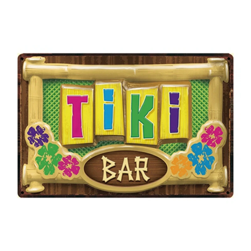 [WellCraft] TiKi Bar Hello Summer Camp The Beach Life металлические плакаты художественная винтажная роспись на заказ Декор WW12