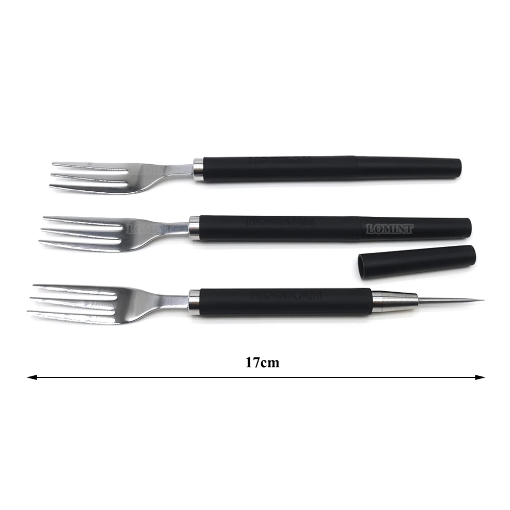 Fruit Forks Stainless Steel For Hookah Shisha With Aluminum Foil Hole Puncher