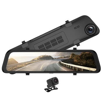 

12 inch Display Full HD 1080P Car DVR Dashboard Camera Night Vision Dash Cam with FHD 1080P Rear View Camera