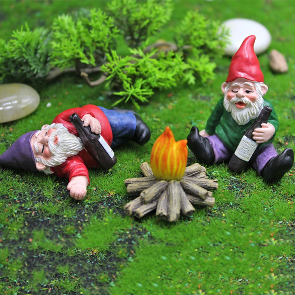 Miniestatua de hadas para jardín, Micro paisaje de resina para exterior, figurita de resina en miniatura, adornos para patio