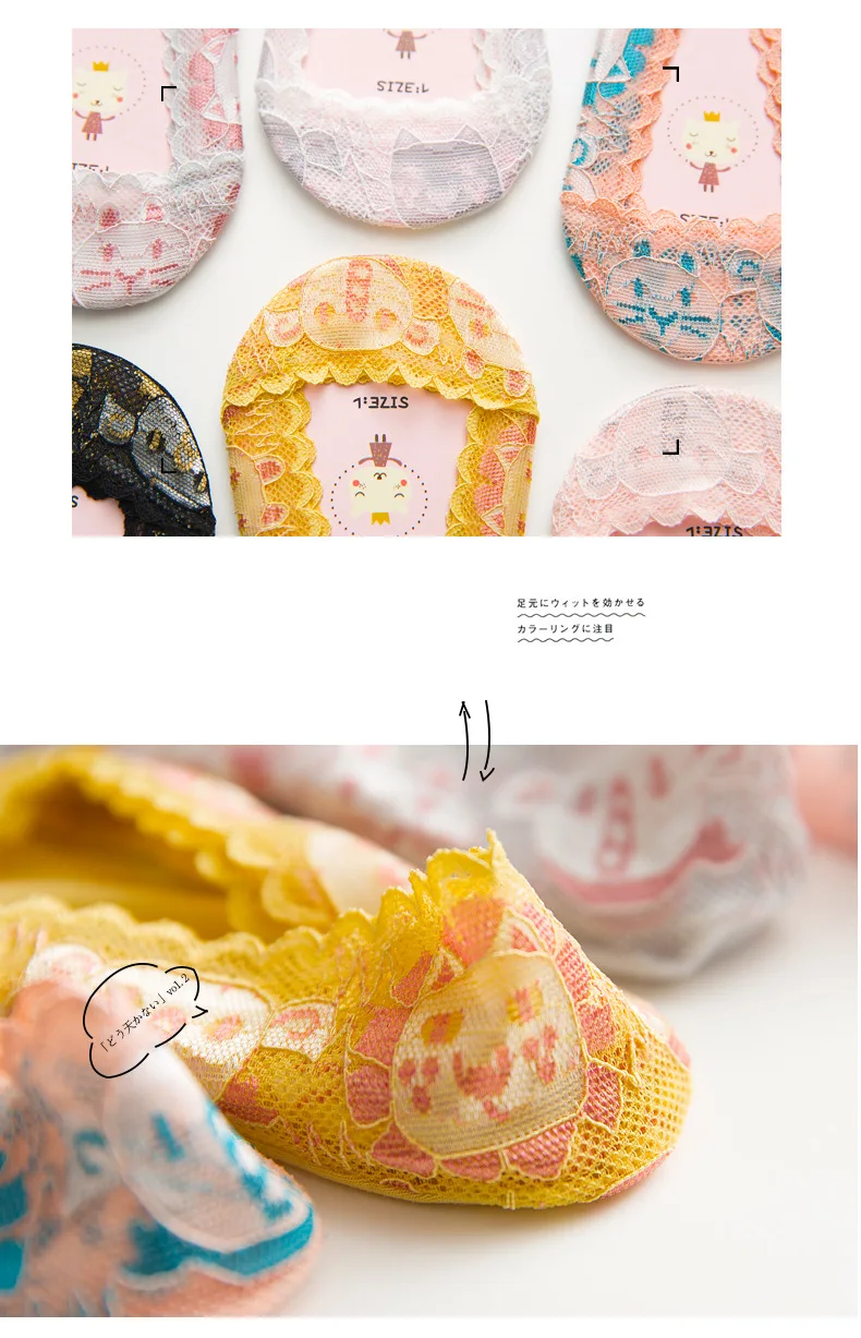 Новые летние нескользящие носки в Корейском стиле для маленьких девочек милые дышащие кружевные детские носки в японском стиле