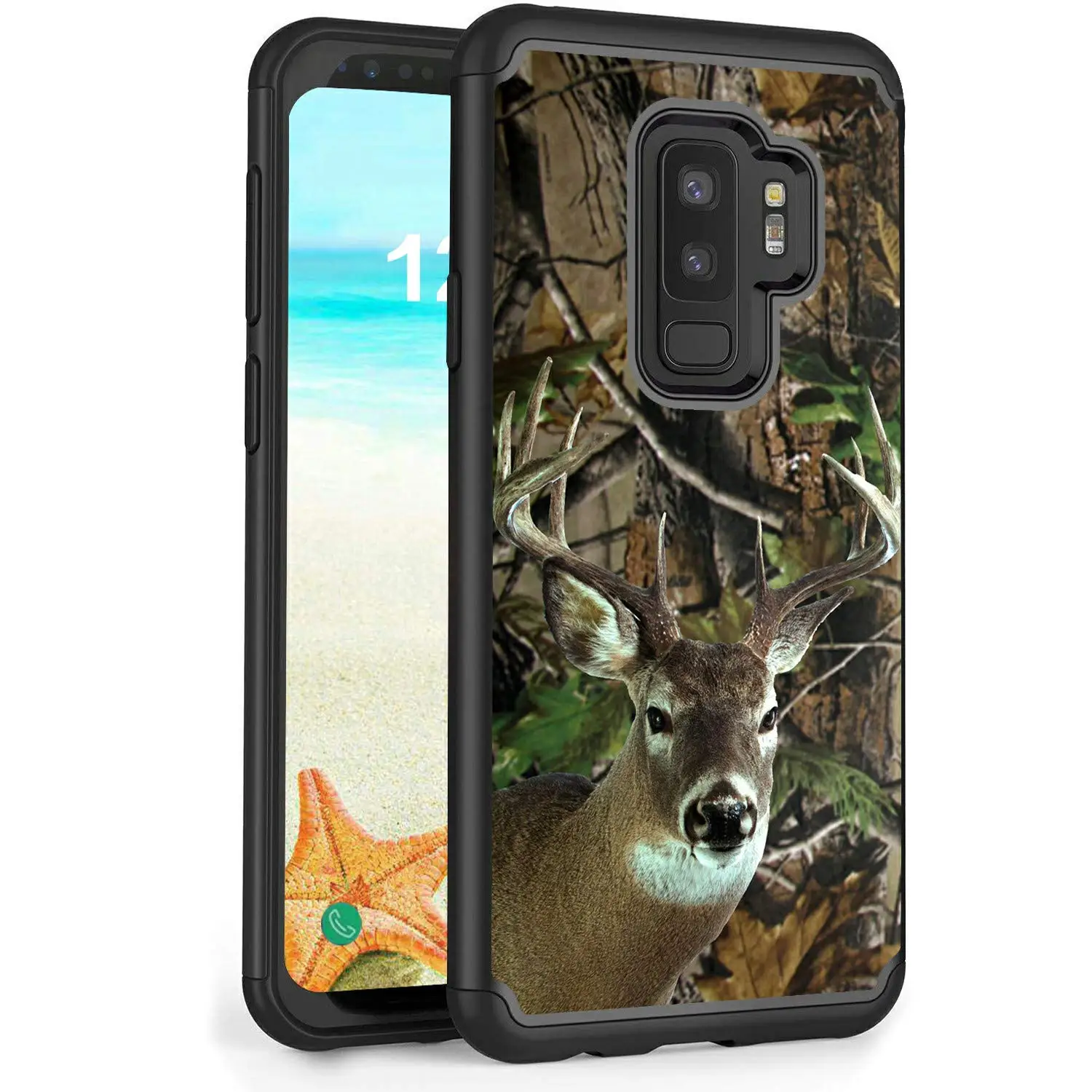 Для samsung Galaxy S9 + Plus чехол двухслойный Гибридный жесткий защитный анти-капля ТПУ