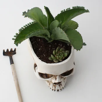 

1 Pc Antique Resin Planter Container Flower Pot Plant Pot for Halloween Party