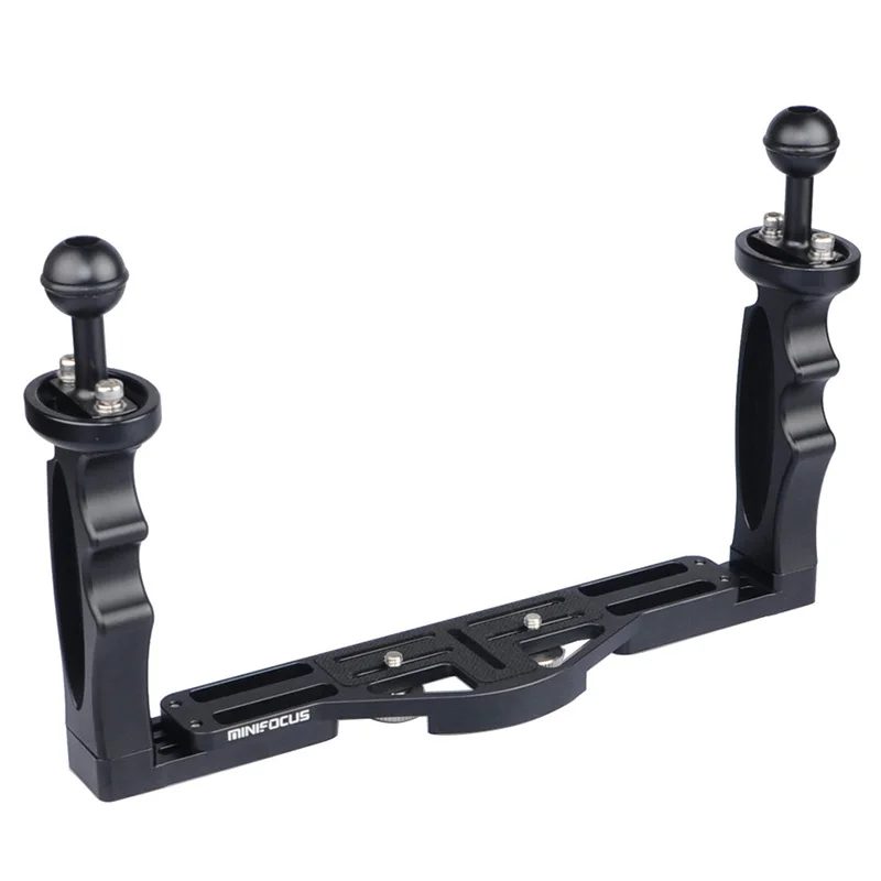 

FFYY-Minifocus Is Suitable For Gopro Small Ant Diving Special Bracket Cnc Aluminum Alloy Dual Handheld Photography Bracket Adjus