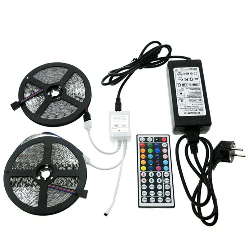 10M 15M 20M 30M Waterproof 5050 LED-Strip RGB DC 12V Flexible LED Strips 24 44 Keys Remote Controller Room TV Walls Decration (4)