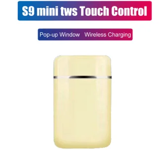 s9 mini yellow I12 tws Bluetooth наушники беспроводные наушники Hands free бизнес наушники спортивная Гарнитура Bluetooth Музыкальные наушники - Цвет: s9 mini yellow