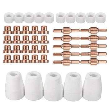 

45Pcs Plasma Tips Electrodes Cutter For LG-40 PT-31 Cutting Torch Consumables