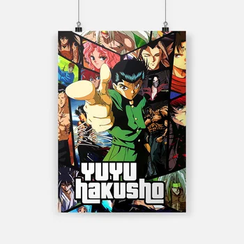 

Yusuke Urameshi Yuyu Hakusho Anime Poster Framed Canvas Wooden Frame Painting Wall Art Decor Room Study Home Decoration Prints