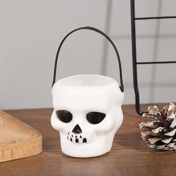 

Halloween People Dress Up Skeleton Candy Jar Novelty Halloween Bucket Ornament