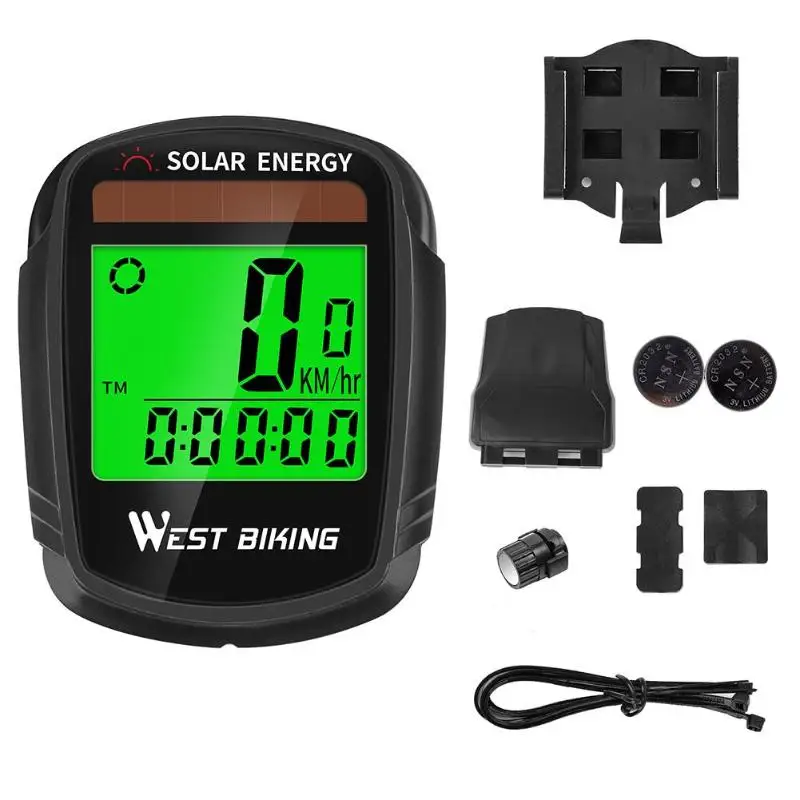 

Hot Sale Solar Energy Bicycle Computer Hit Color Wireless Bicycle Computer Backlight MTB Solar Energy Speedometer