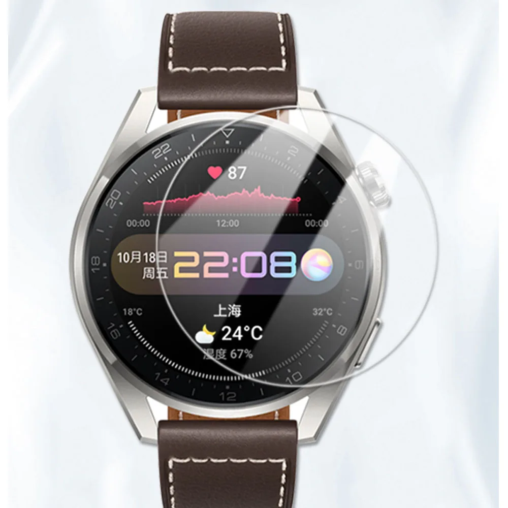

Premium Tempered Glass Screen Protector film For Huawei watch 3 pro SmartWatch Guard 2.5D clear HD Protective films cover